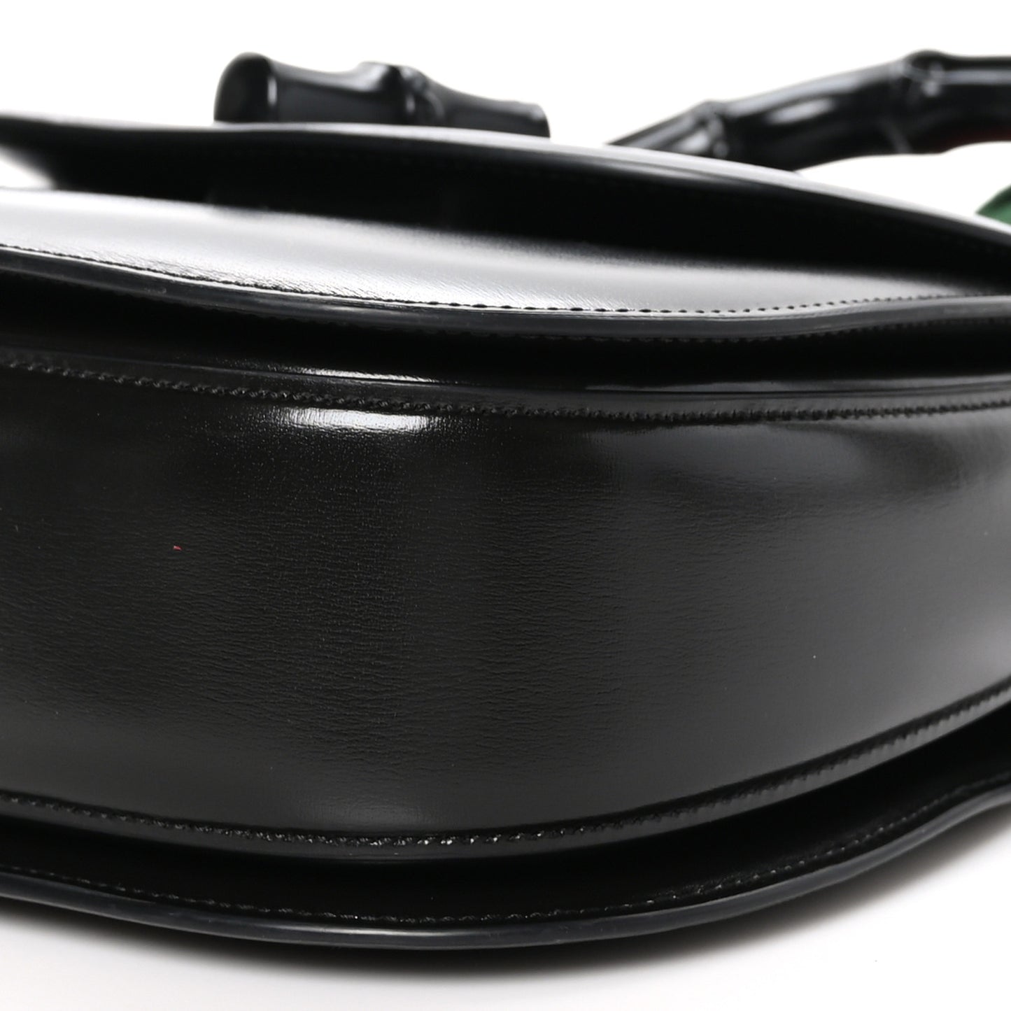 Boarded Dyana Lux Calfskin Web Monochrome Medium Bamboo 1947 Top Handle Bag Black