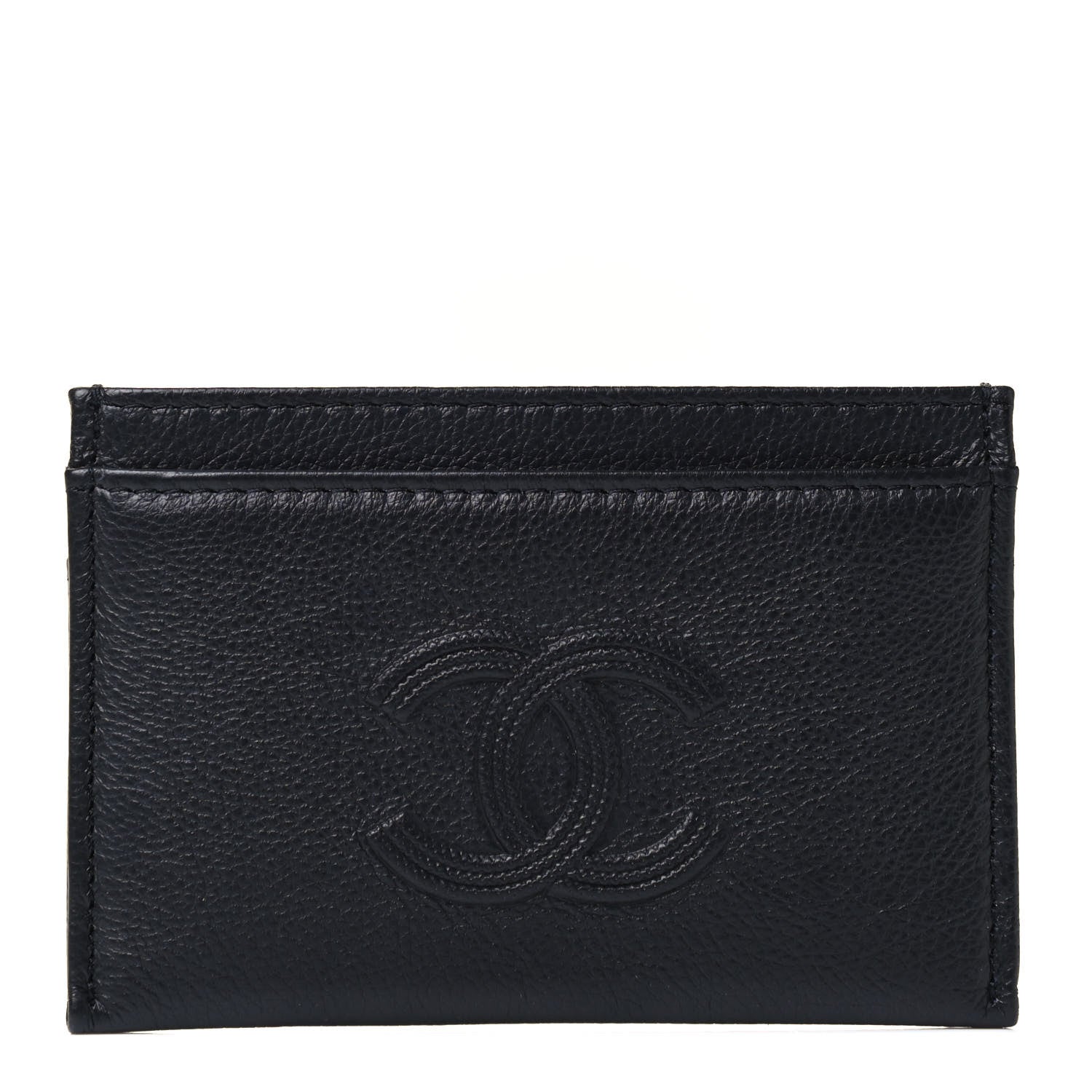 Chanel Calfskin CC Card Holder Black 1 of 4