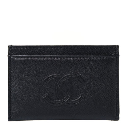 Chanel Calfskin CC Card Holder Black 1 of 4