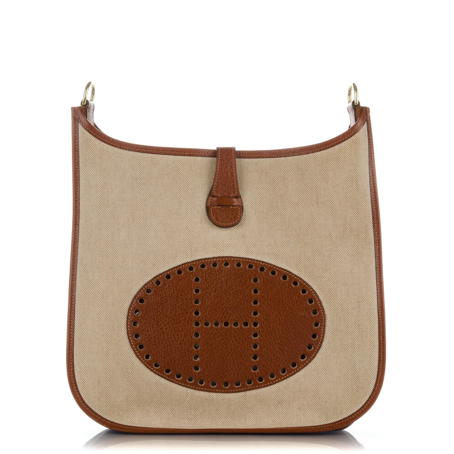 Hermes Toile Ardennes Evelyne GM Ecru Noisette 1 of 8