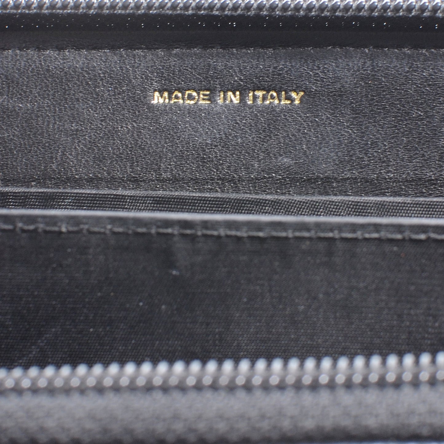 Caviar Zip Around Wallet Black