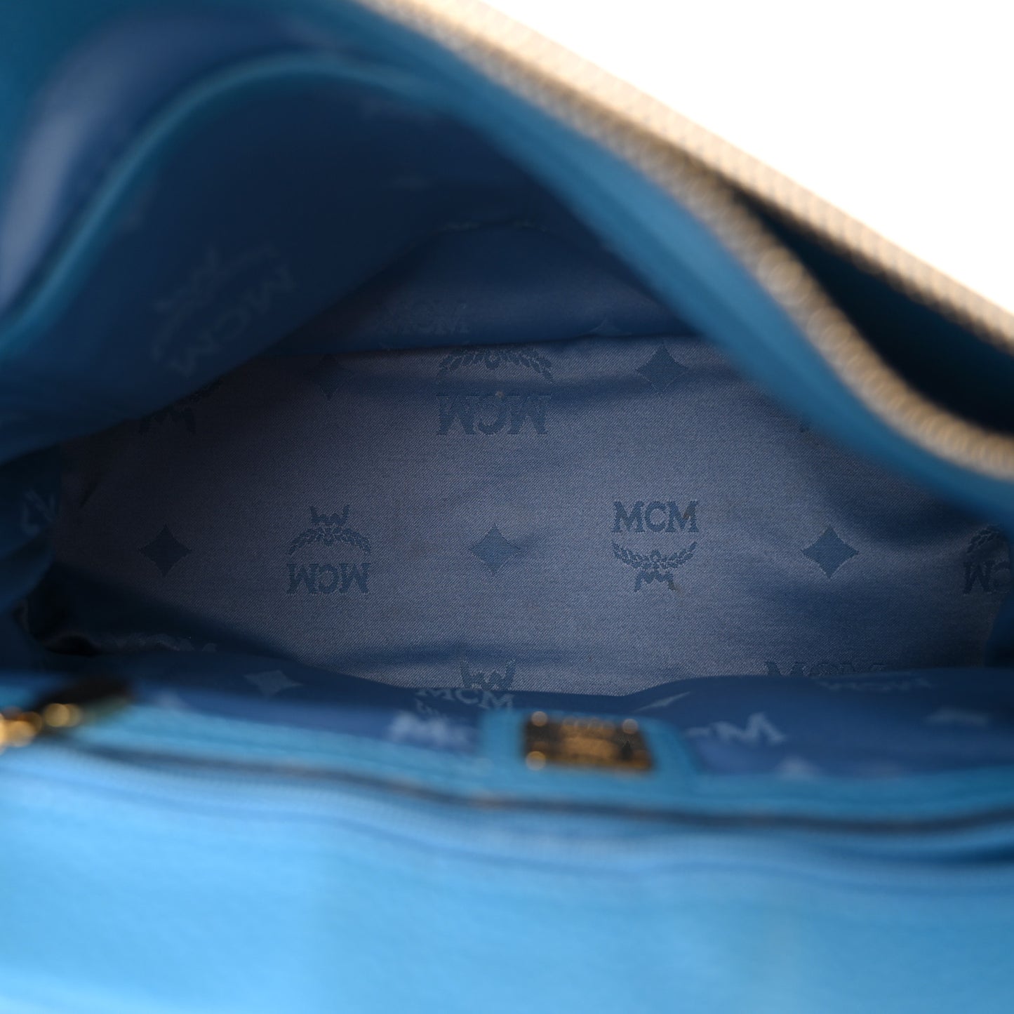 Grained Calfskin First Lady Satchel Blue