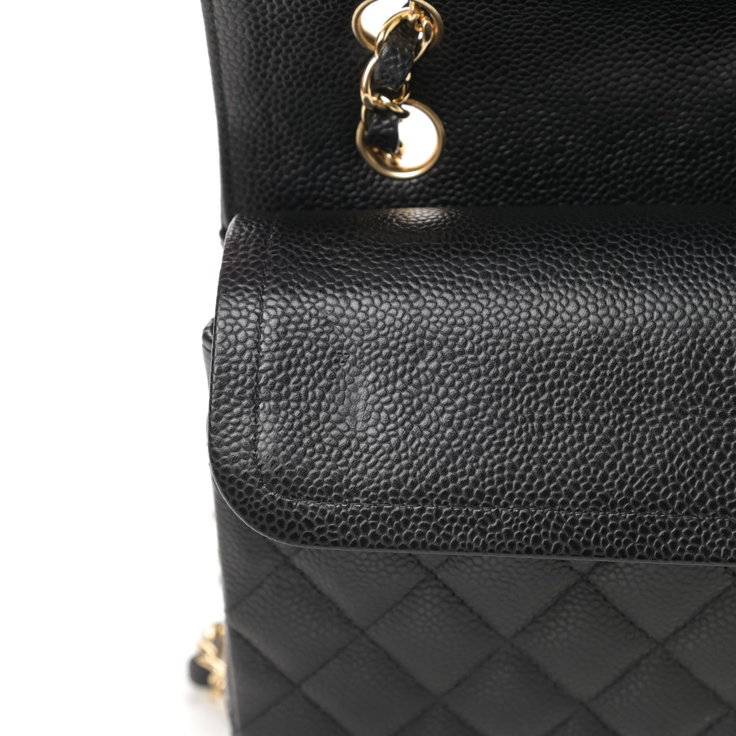 Chanel Caviar Quilted Medium Double Flap Black 12 of 13