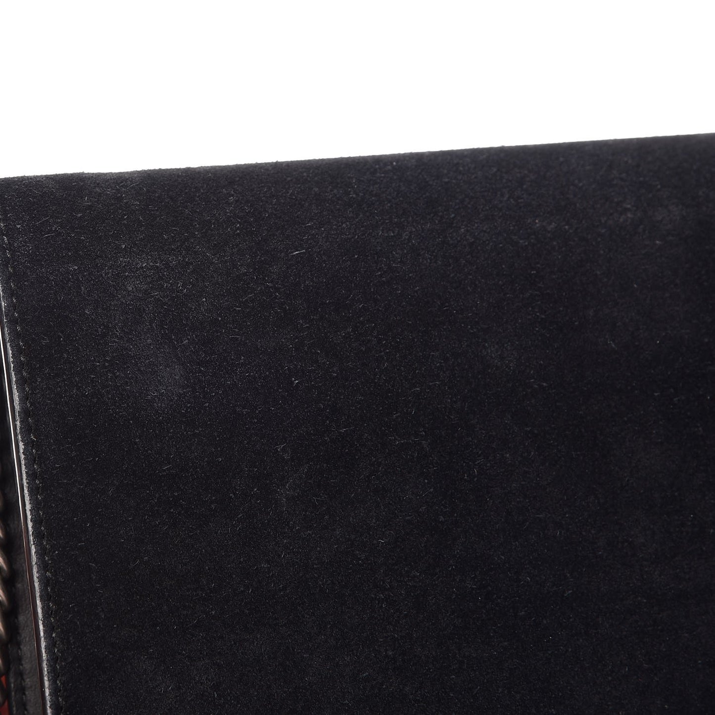 Suede Mini Dionysus Chain Wallet Black