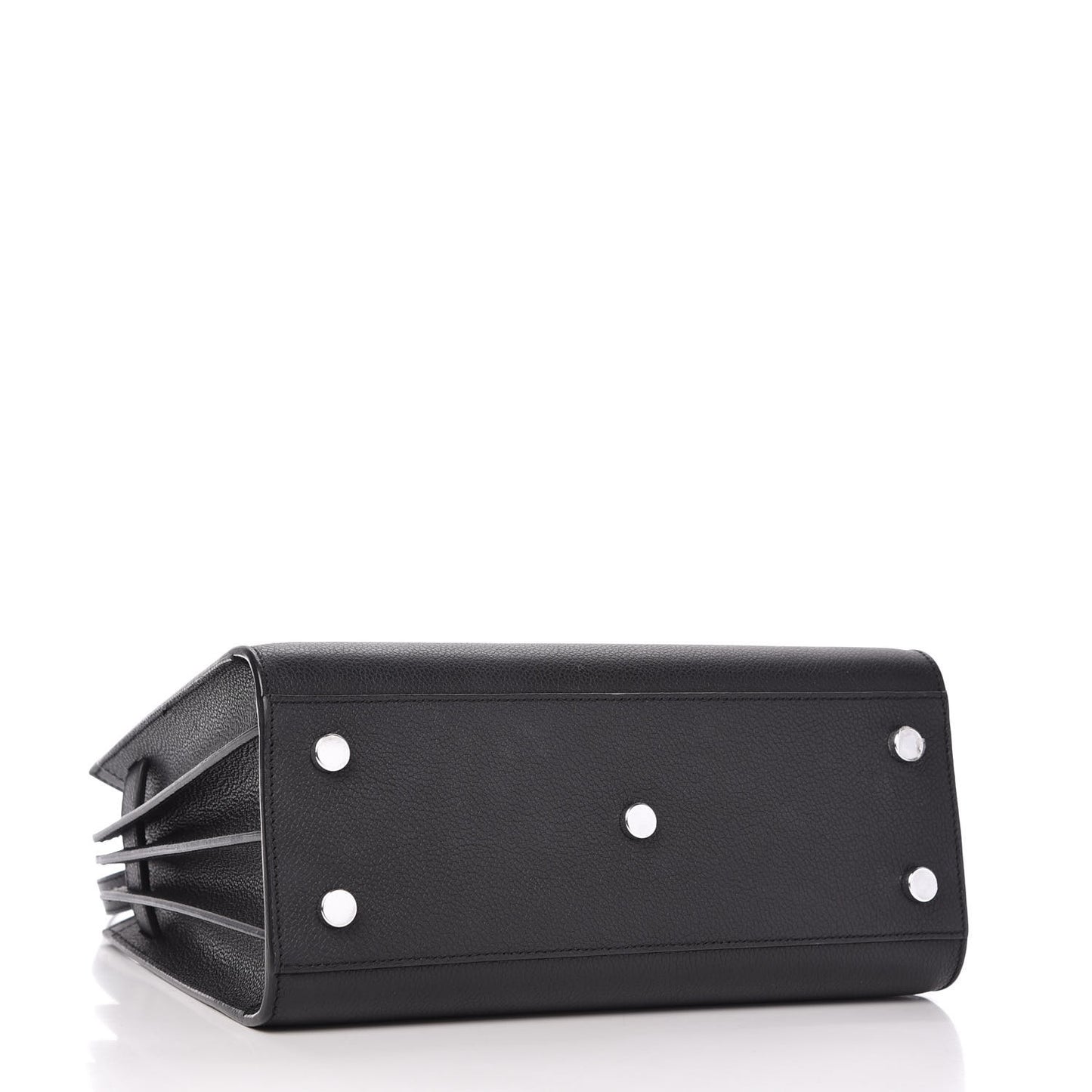 Grained Calfskin Baby Sac De Jour Black