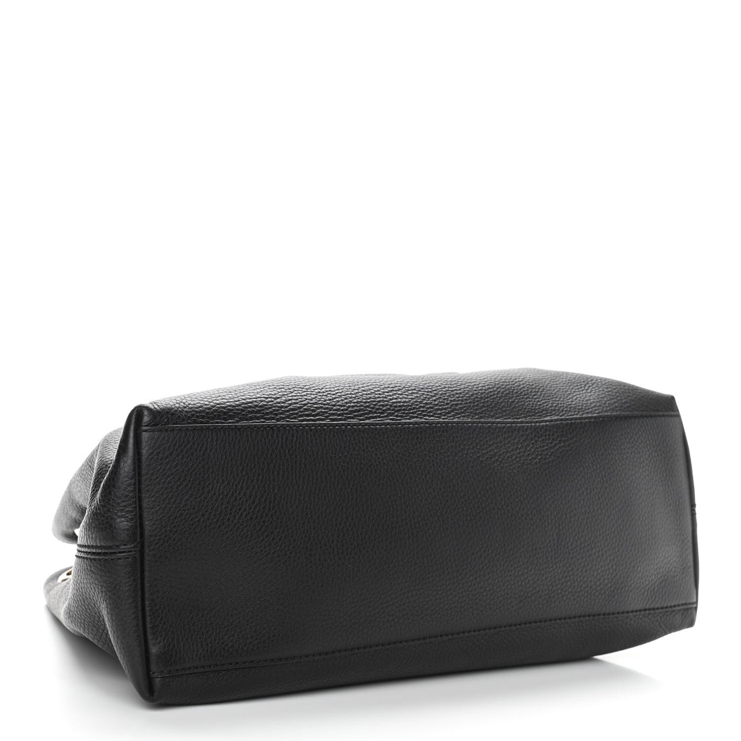 Pebbled Calfskin Medium Soho Chain Shoulder Bag Black