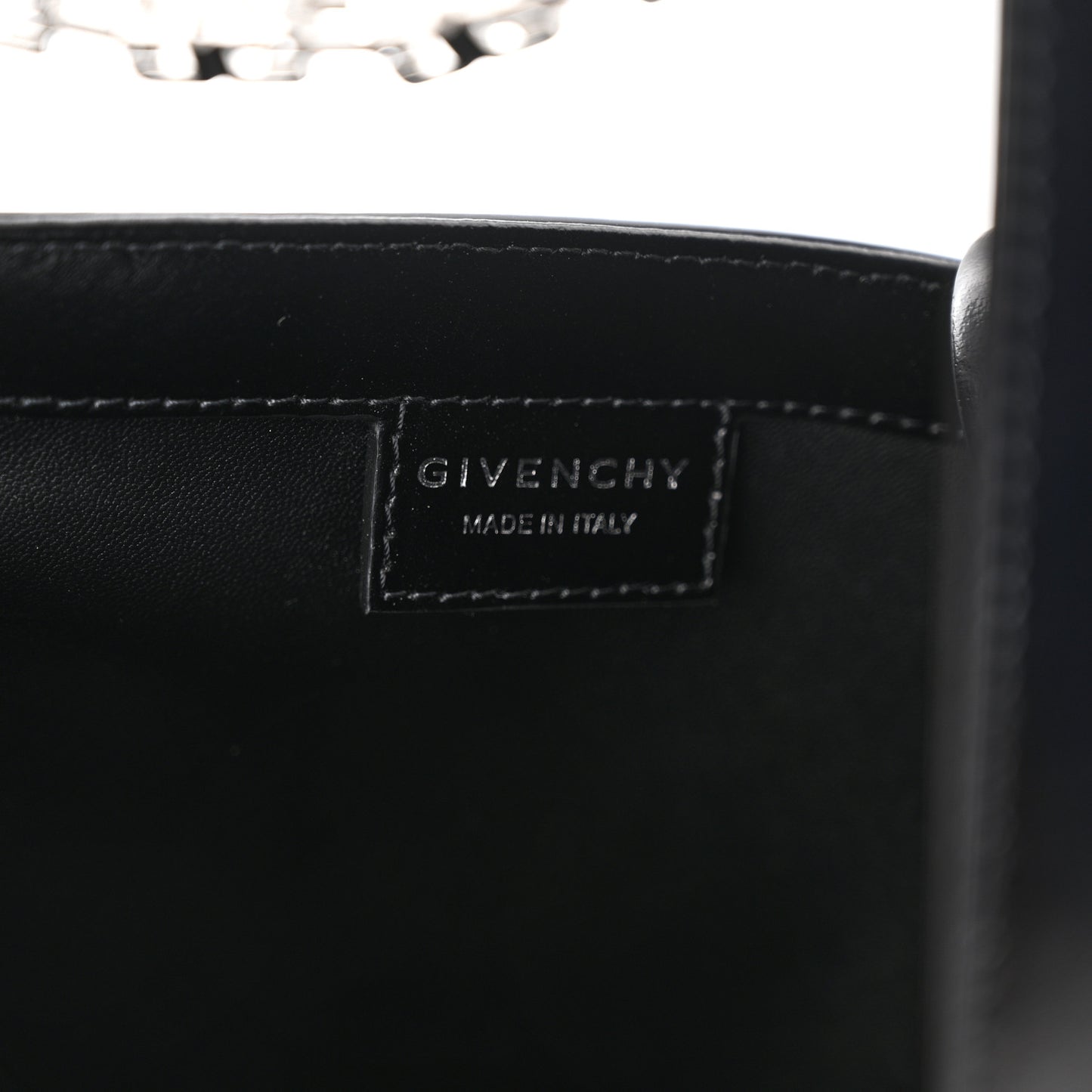 Box Calfskin Small Zipped Cut Out Shoulder Bag Black