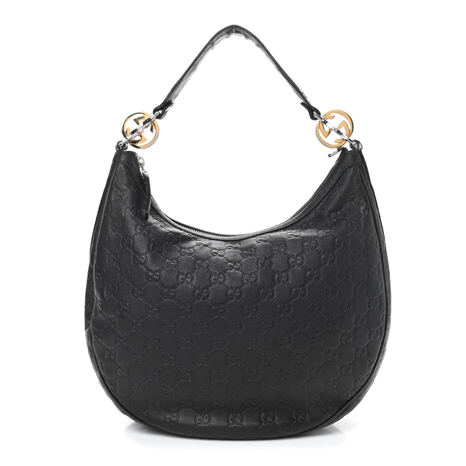Gucci Guccissima Medium GG Twins Hobo Black 1 of 14