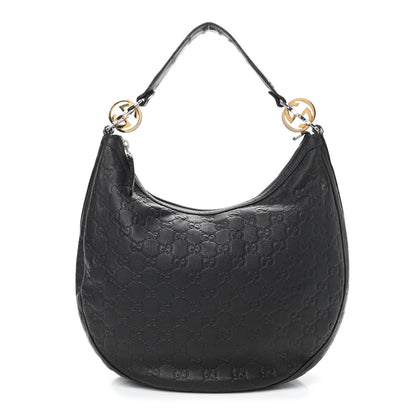 Gucci Guccissima Medium GG Twins Hobo Black 1 of 14
