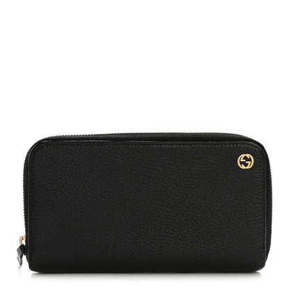 Gucci Dollar Calfskin GG Zip Around Wallet Black 1 of 8
