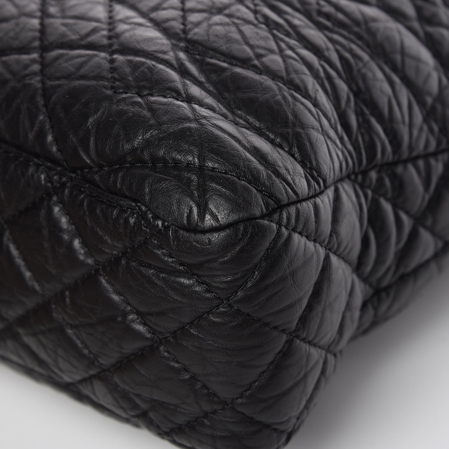 Aged Calfskin Karl's Cabas Tote Black