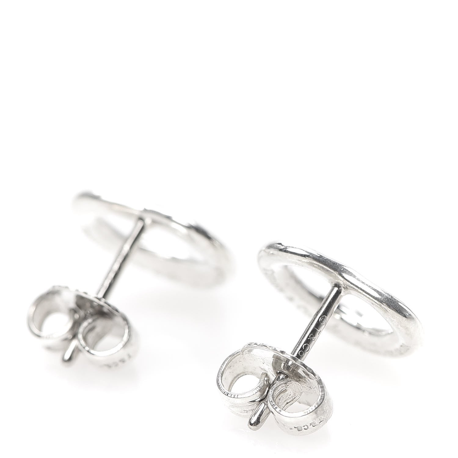 Tiffany Sterling Silver 11mm Elsa Peretti Open Heart Earrings 3 of 4
