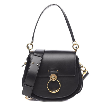 Chloe Calfskin Suede Large Tess Bag Black 1 of 11