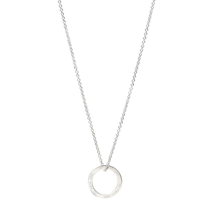 Tiffany Sterling Silver 1837 Circle Pendant Necklace 1 of 5