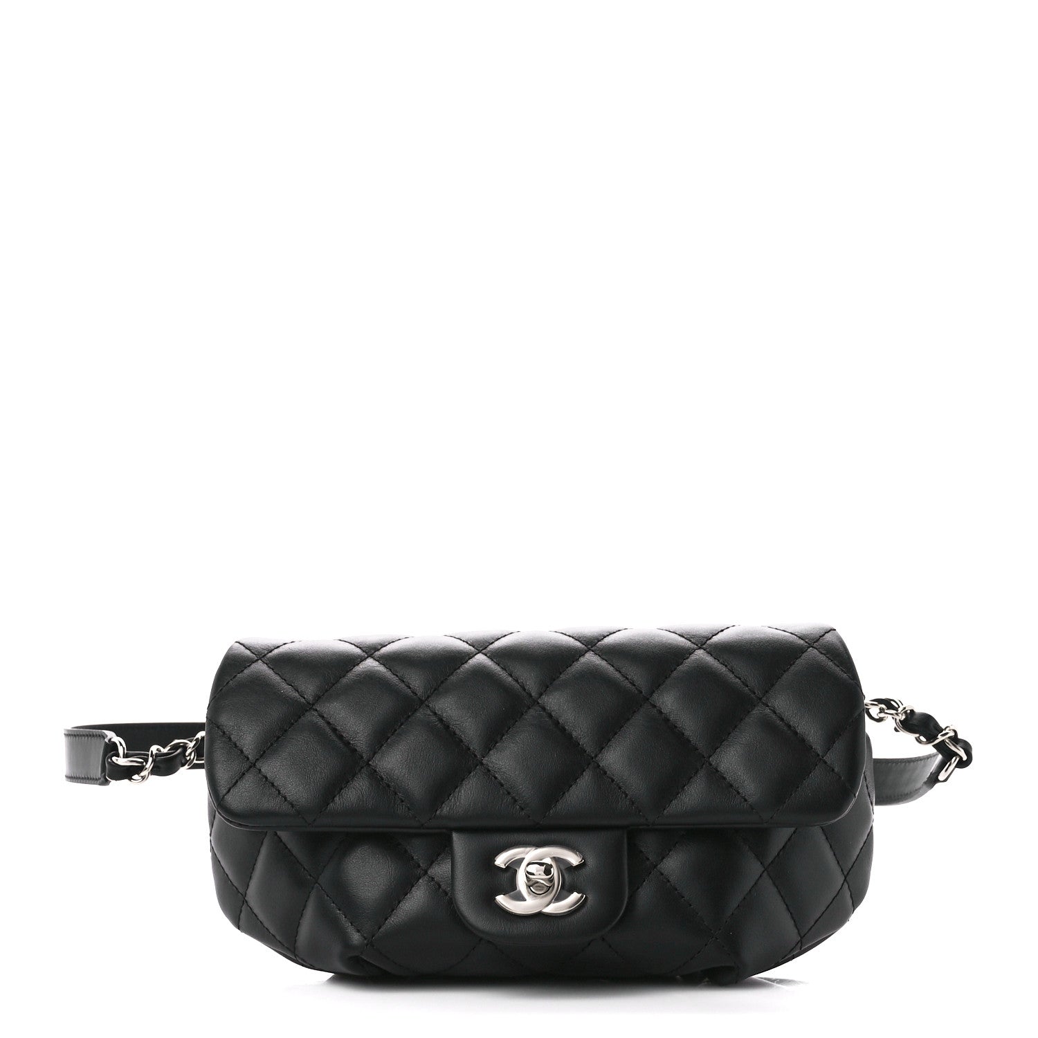 Chanel Calfskin Quilted CC Uniform Flap Belt Bag Black 1 of 13