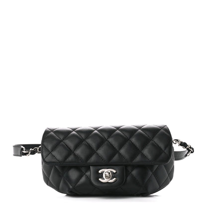 Chanel Calfskin Quilted CC Uniform Flap Belt Bag Black 1 of 13