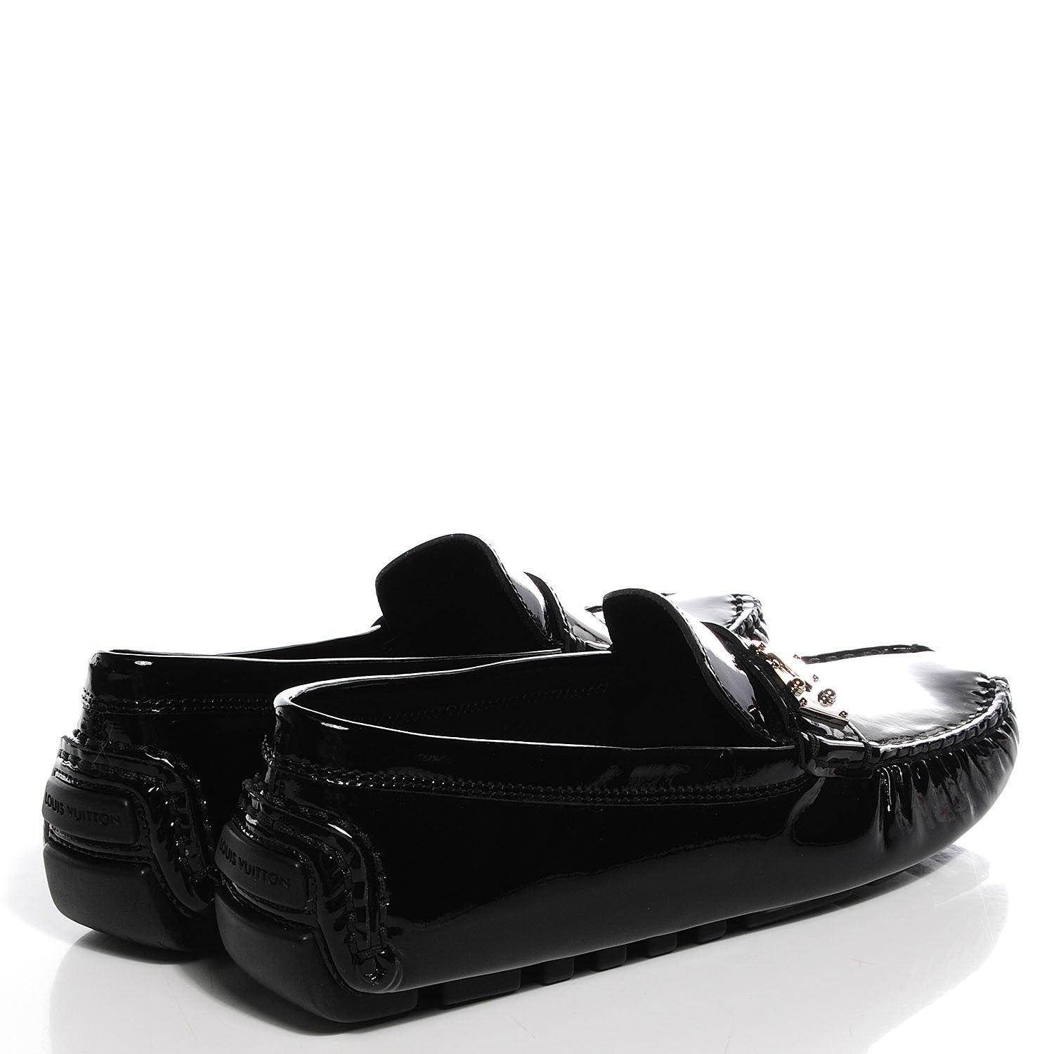 Louis Vuitton Patent Lombok Mocassin Loafers 37 Black 4 of 7