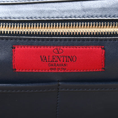 Valentino Garavani Vitello Medium Rockstud Tote Marine 6 of 8