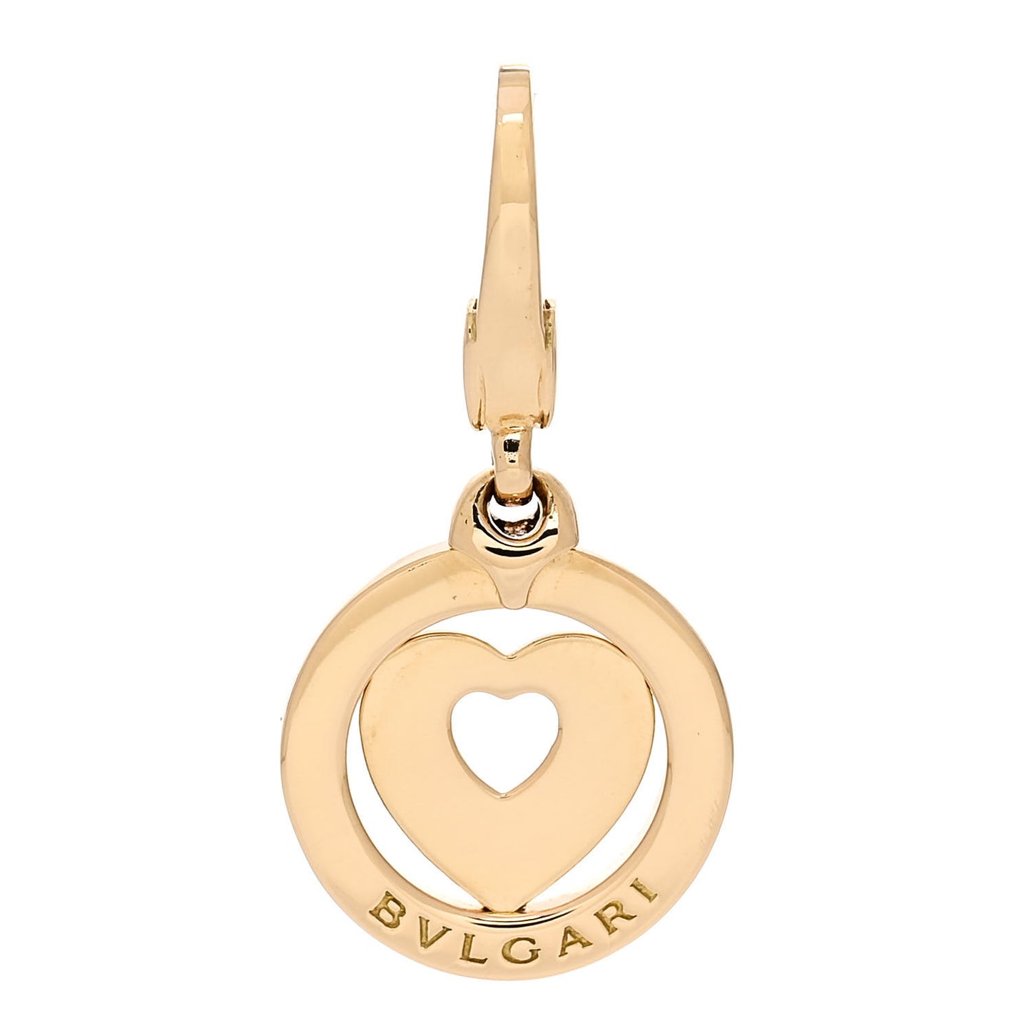 18K Yellow Gold Tondo Heart Charm