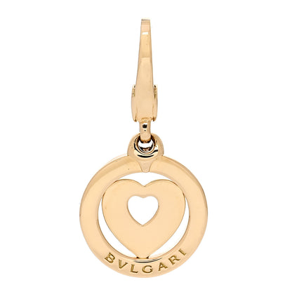 Bulgari 18K Yellow Gold Tondo Heart Charm 1 of 4