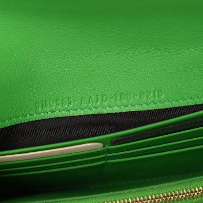 Fendi Nappa Matisse FF Embossed Continental Wallet On Chain Tomatillo 7 of 11