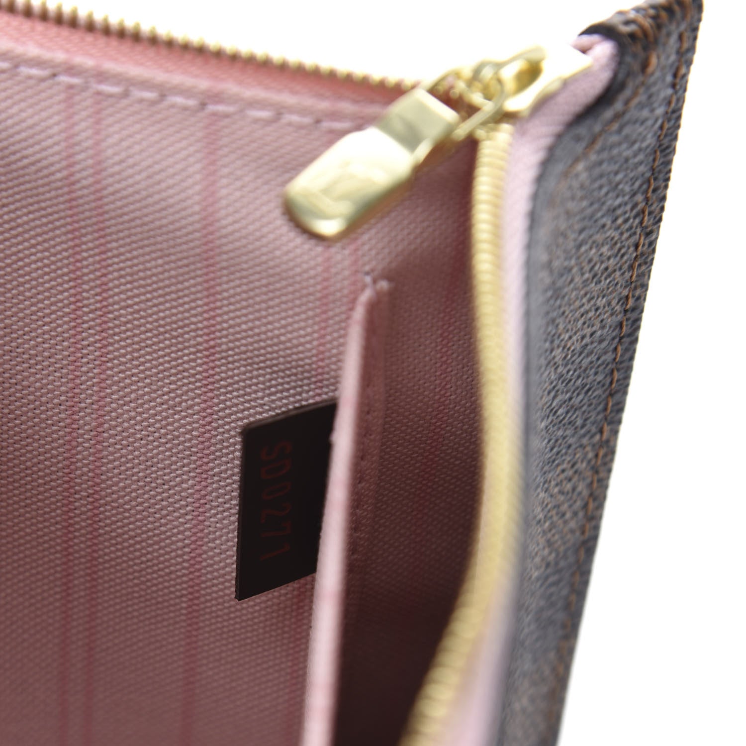 Louis Vuitton Damier Ebene Neverfull MM GM Pochette Rose Ballerine 7 of 7