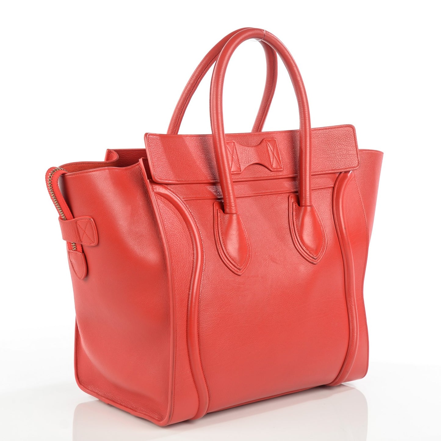 Baby Calfskin Mini Luggage Vermillion