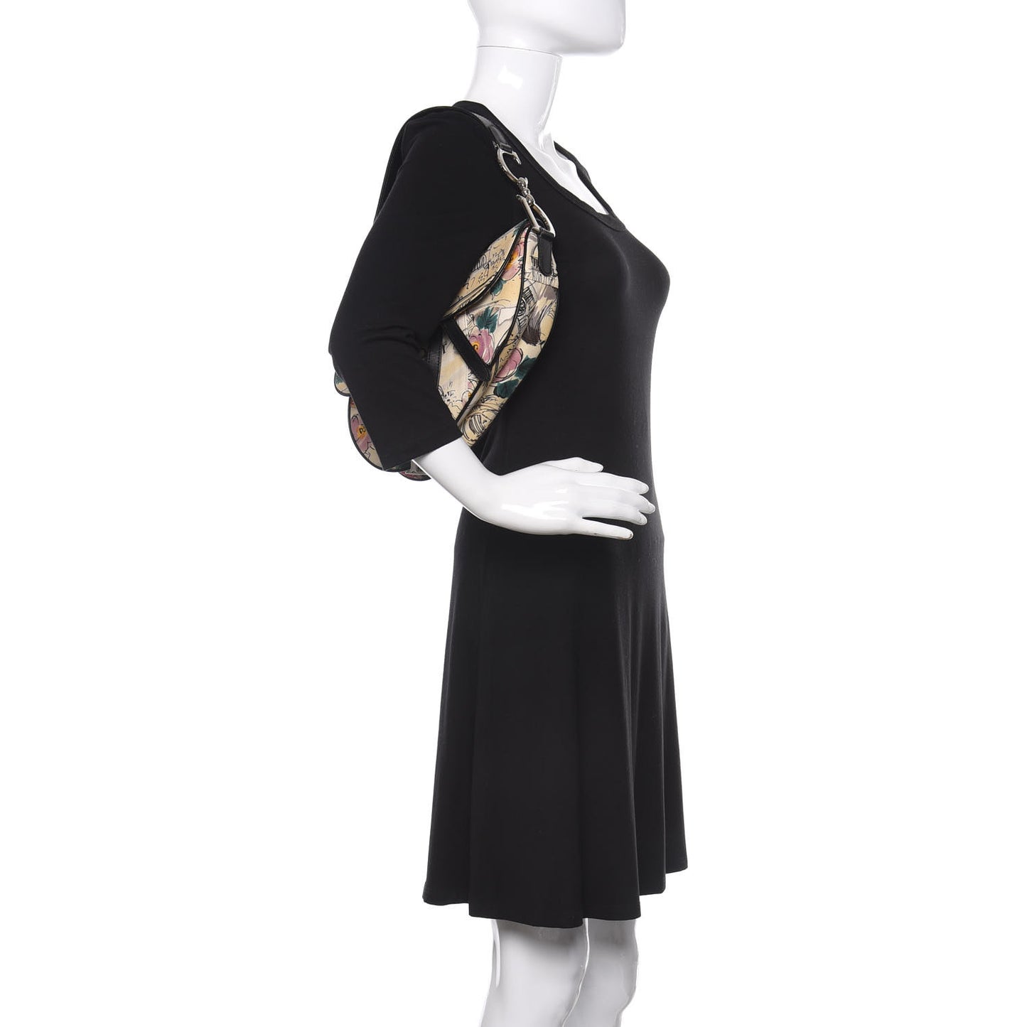 Canvas Paris 50s Saddle Bag Multicolor
