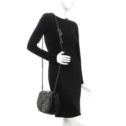 Chanel Iridescent Calfskin Glint Flap Black 2 of 8