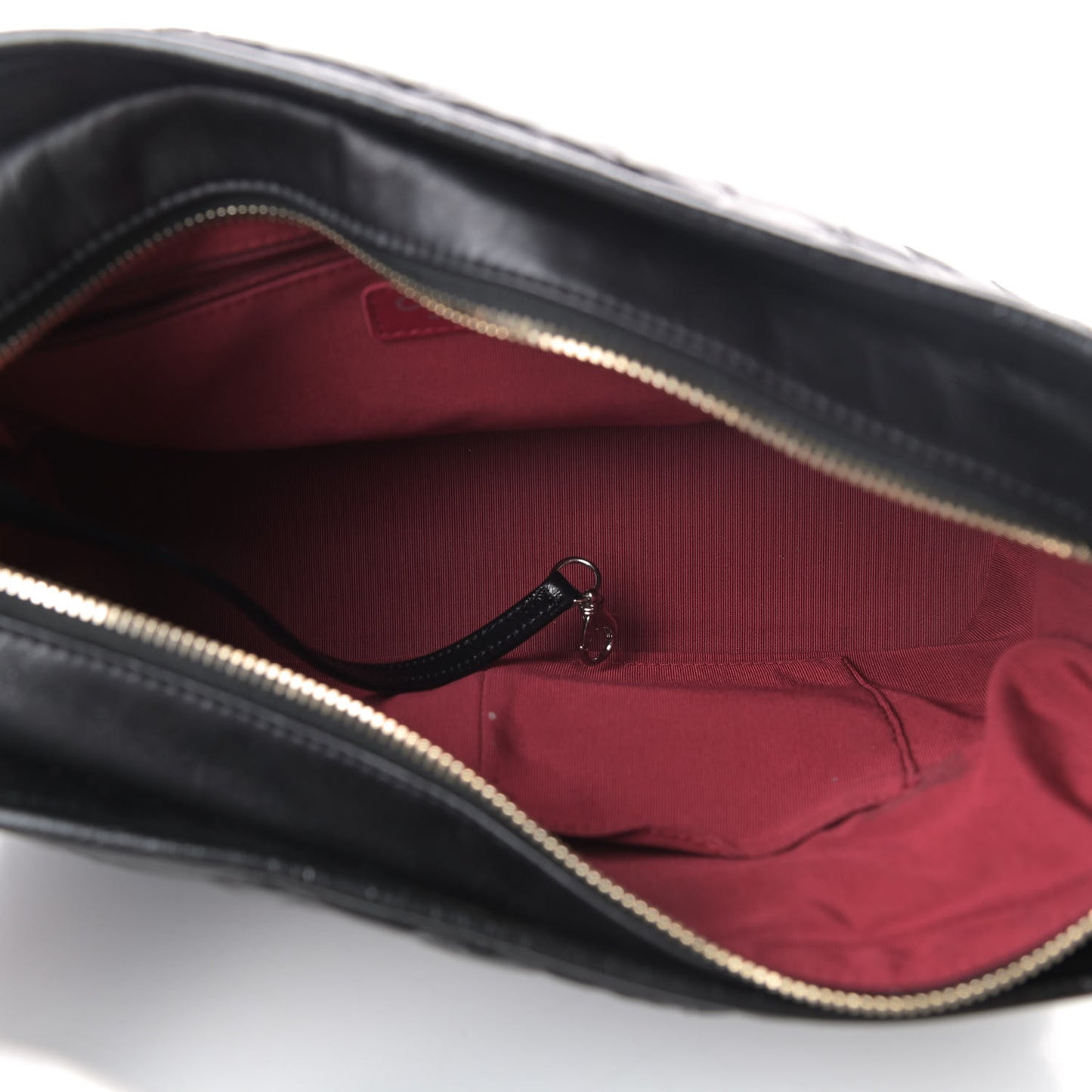 Aged Calfskin Quilted Medium Gabrielle Hobo Black