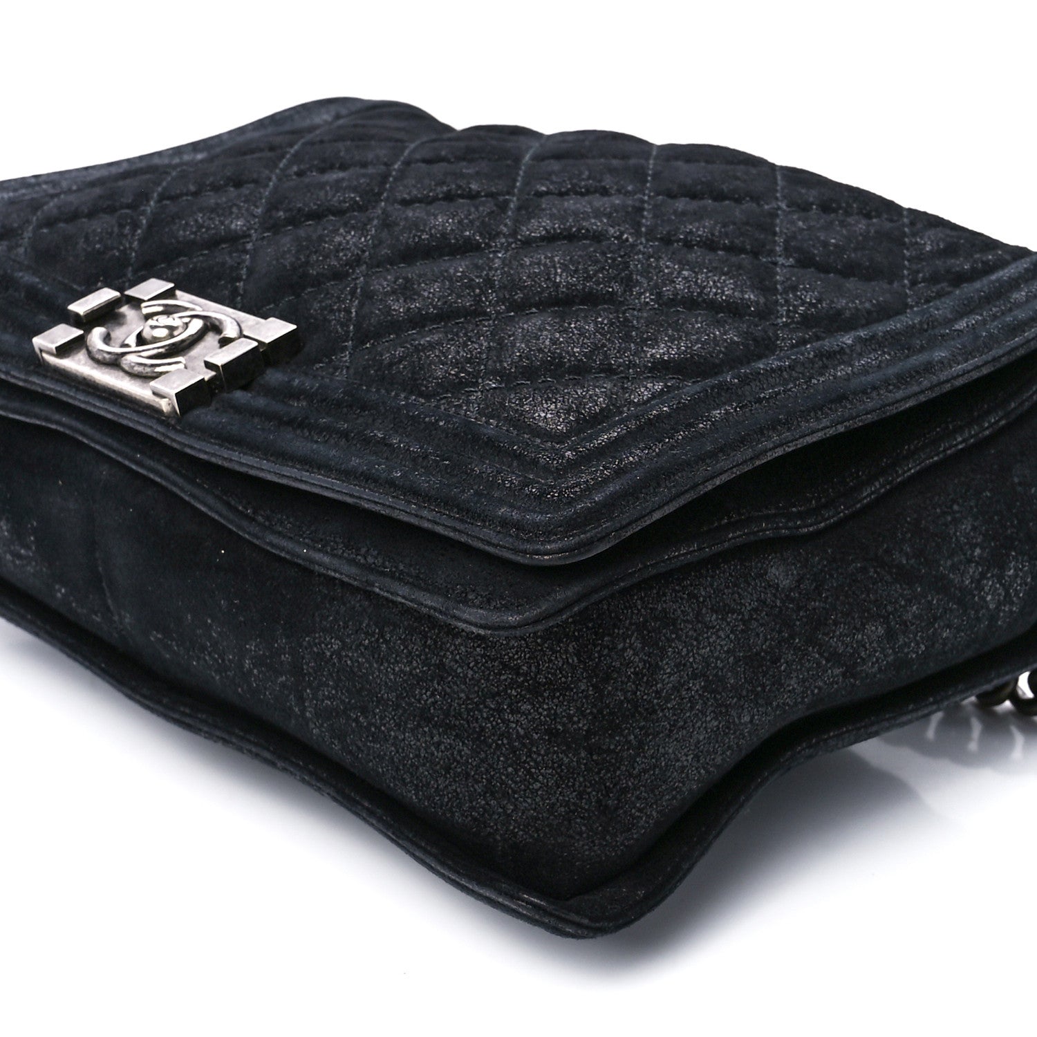 Chanel Goatskin Quilted Medium Gentle Boy Flap Black 12 of 12