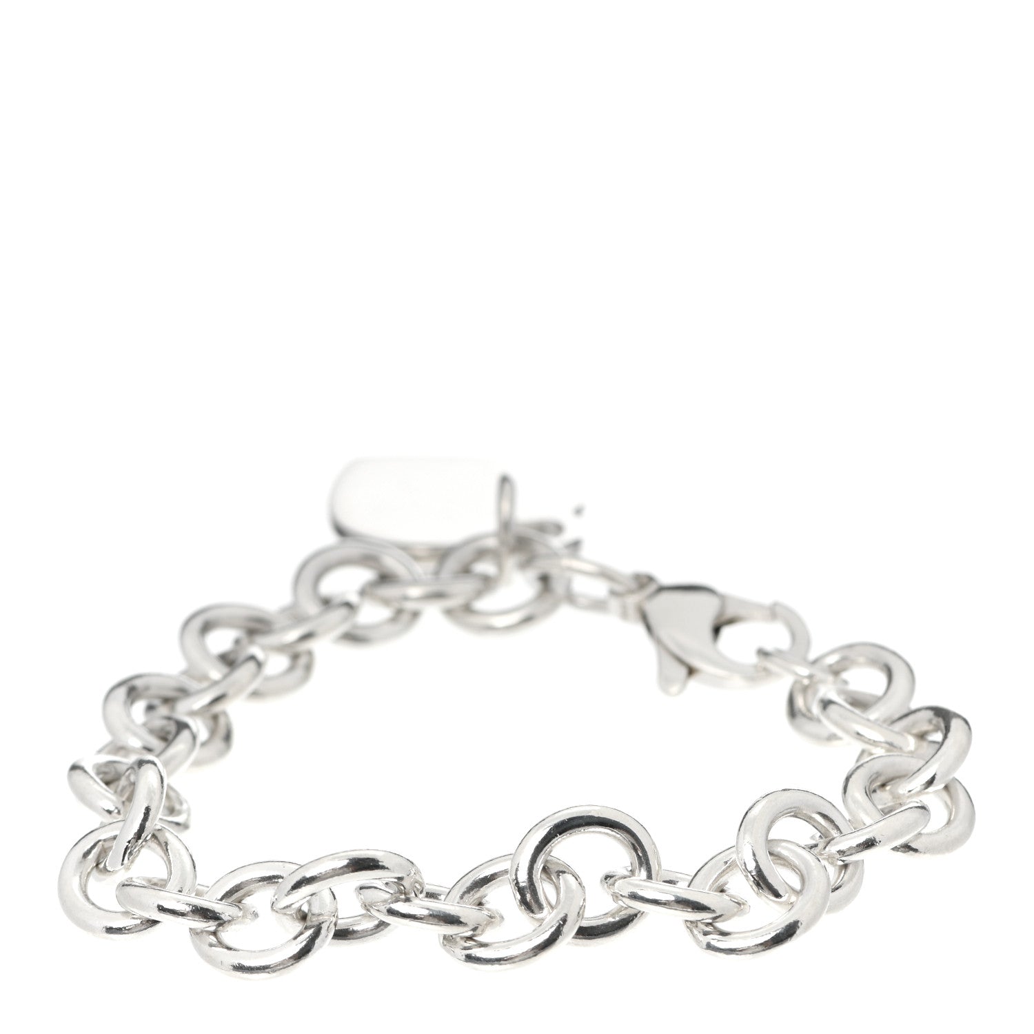 Tiffany Sterling Silver Heart Tag Charm Bracelet 3 of 6