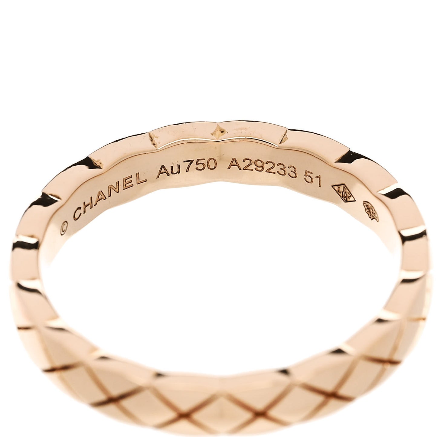 18K Beige Gold Mini Coco Crush Ring 51 5.75