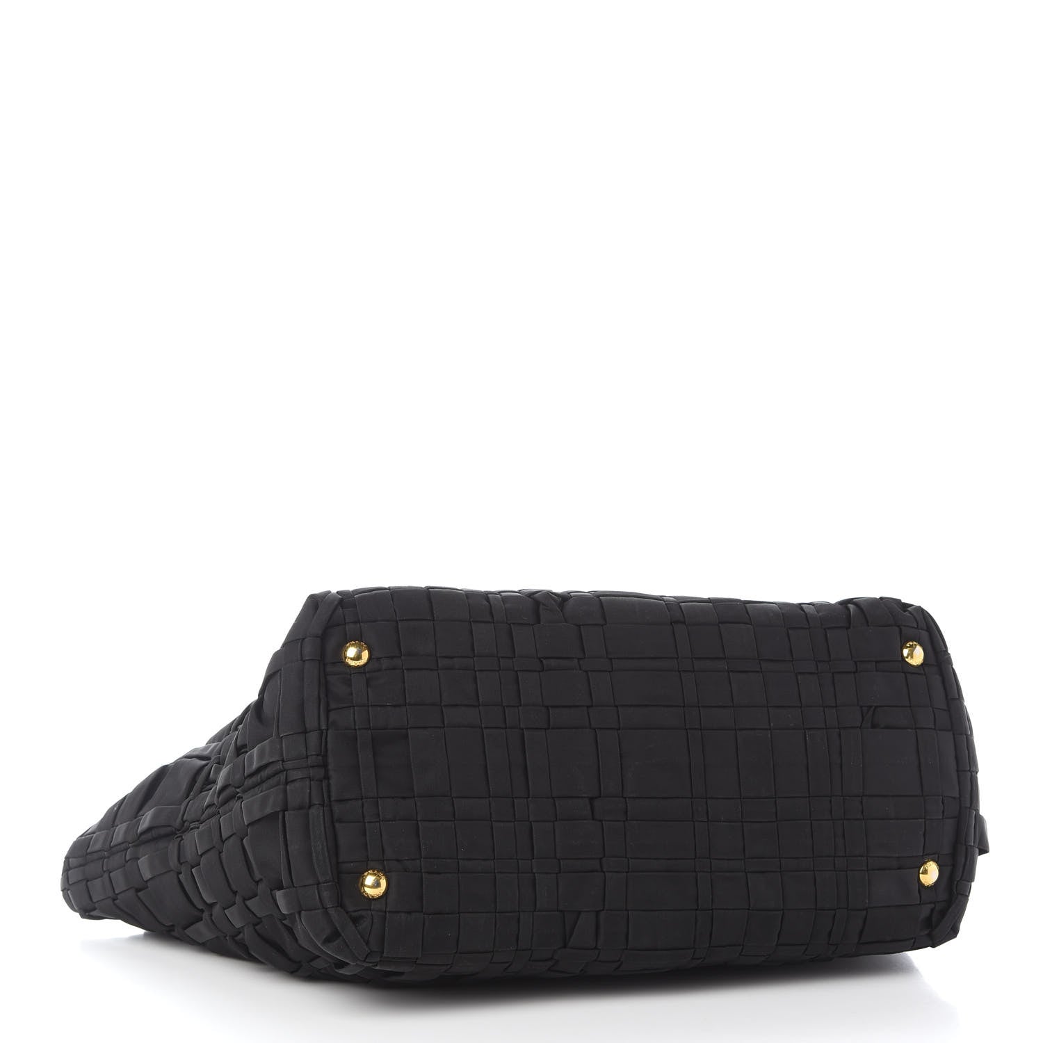 Prada Tessuto Nylon Woven Shopping Tote Black 3 of 7