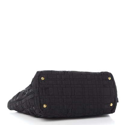 Prada Tessuto Nylon Woven Shopping Tote Black 3 of 7