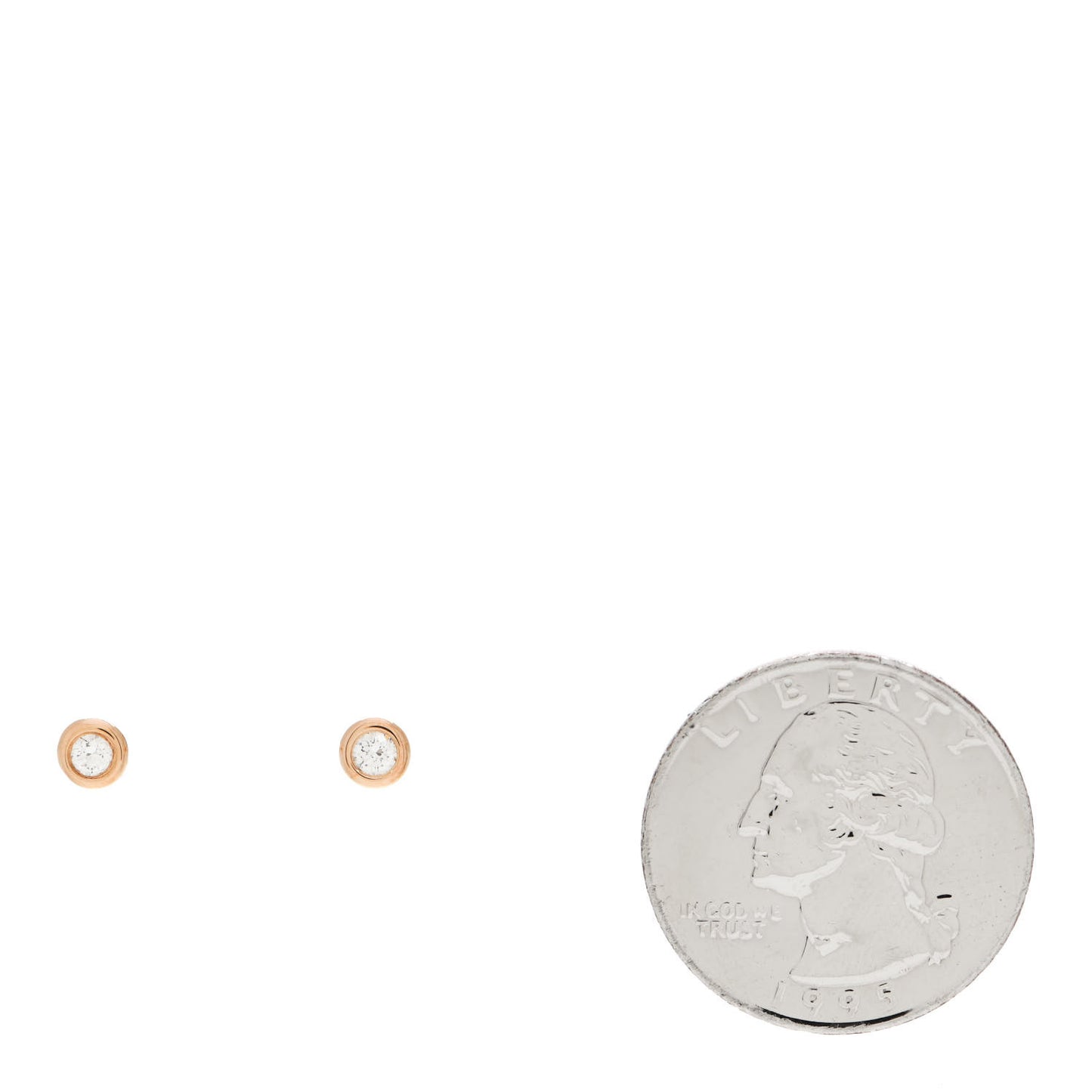18K Rose Gold Diamond .16ctw Elsa Peretti Diamonds By The Yard Earrings