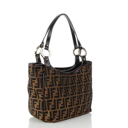 Fendi Zucca Small Chef Shopping Tote Tobacco Moro 3 of 7