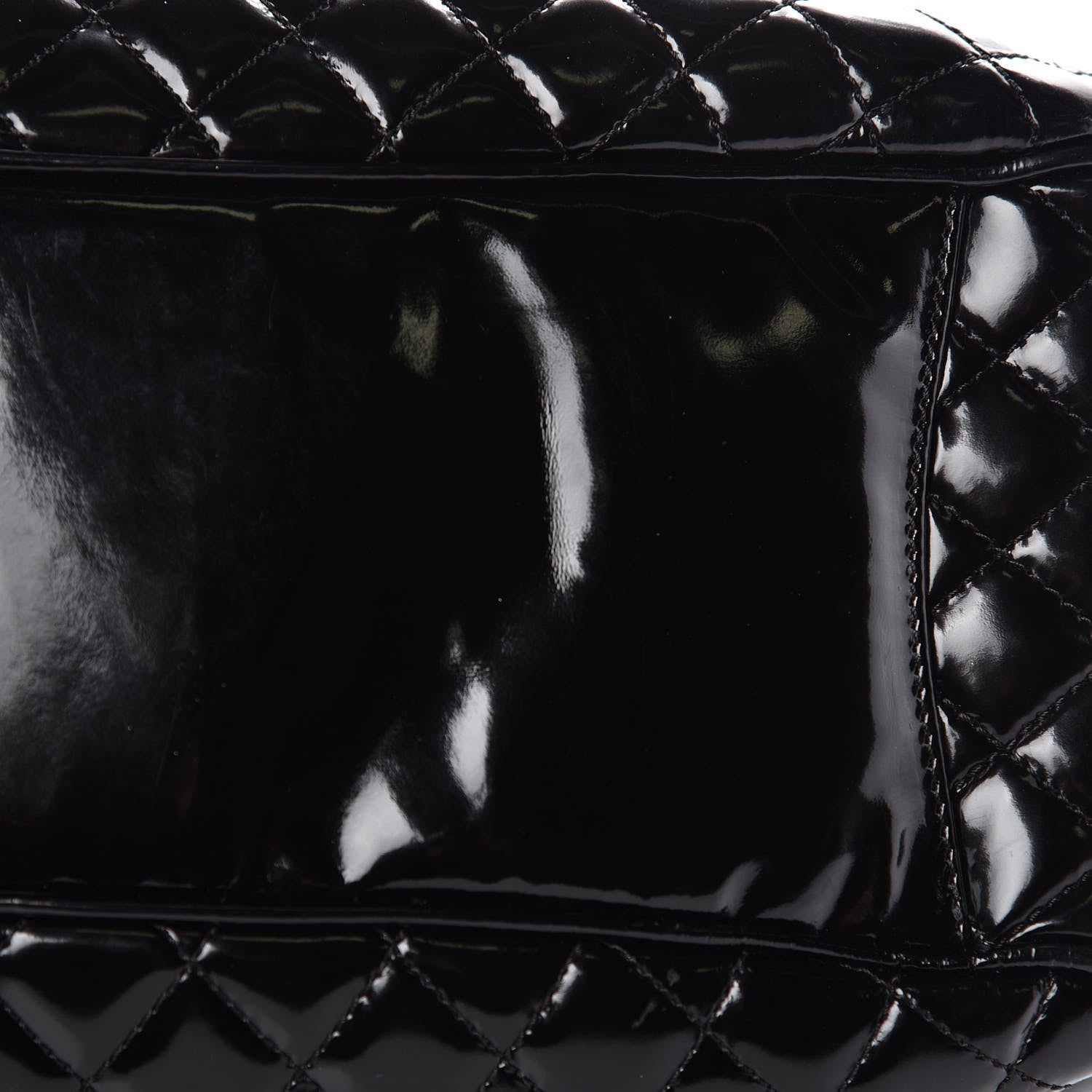 Chanel Glazed Calfskin Quilted Mademoiselle Large Frame Bag Black 9 of 10
