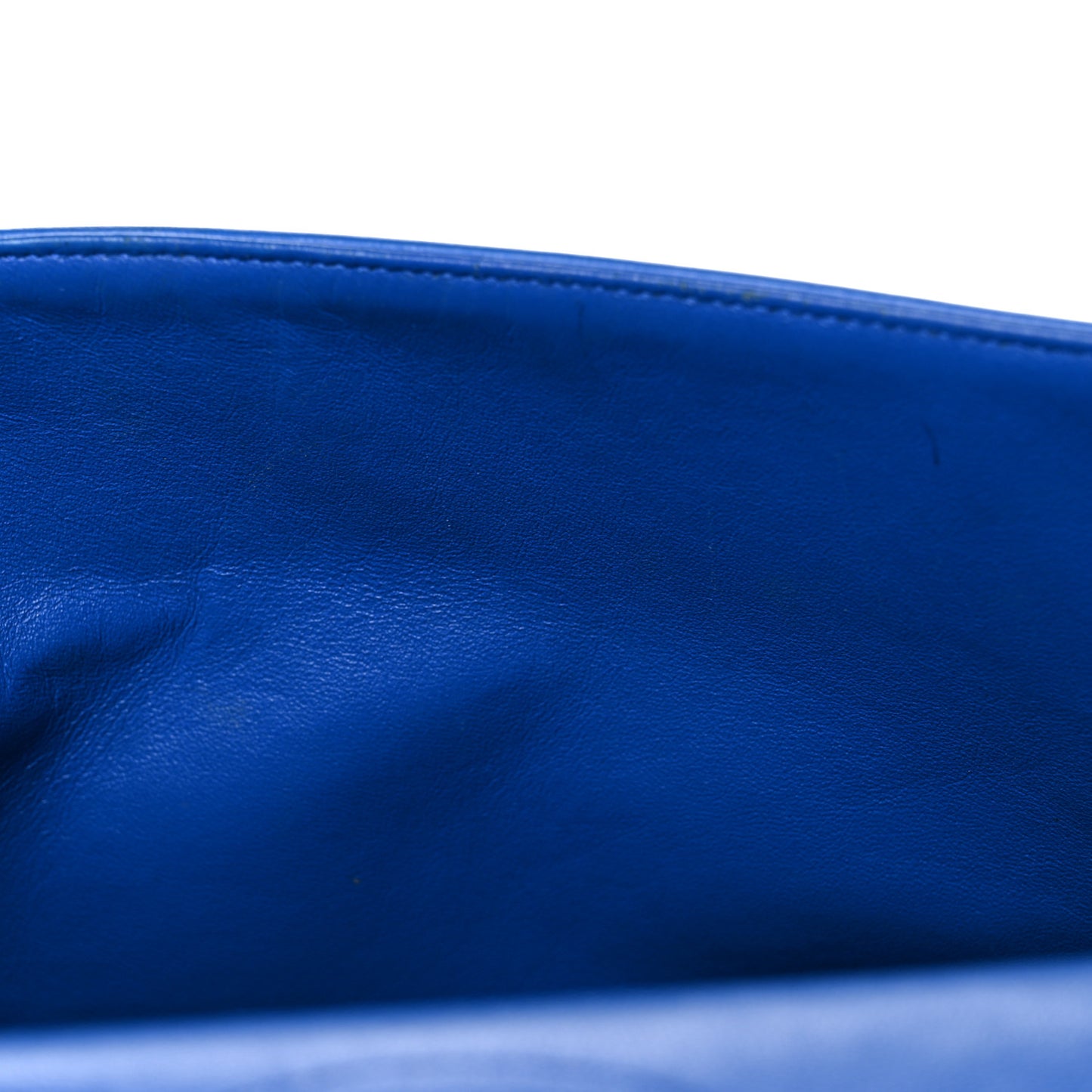 Lambskin Quilted Maxi Double Flap Blue