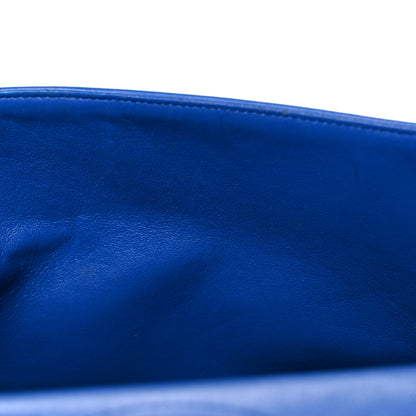 Chanel Lambskin Quilted Maxi Double Flap Blue 12 of 15