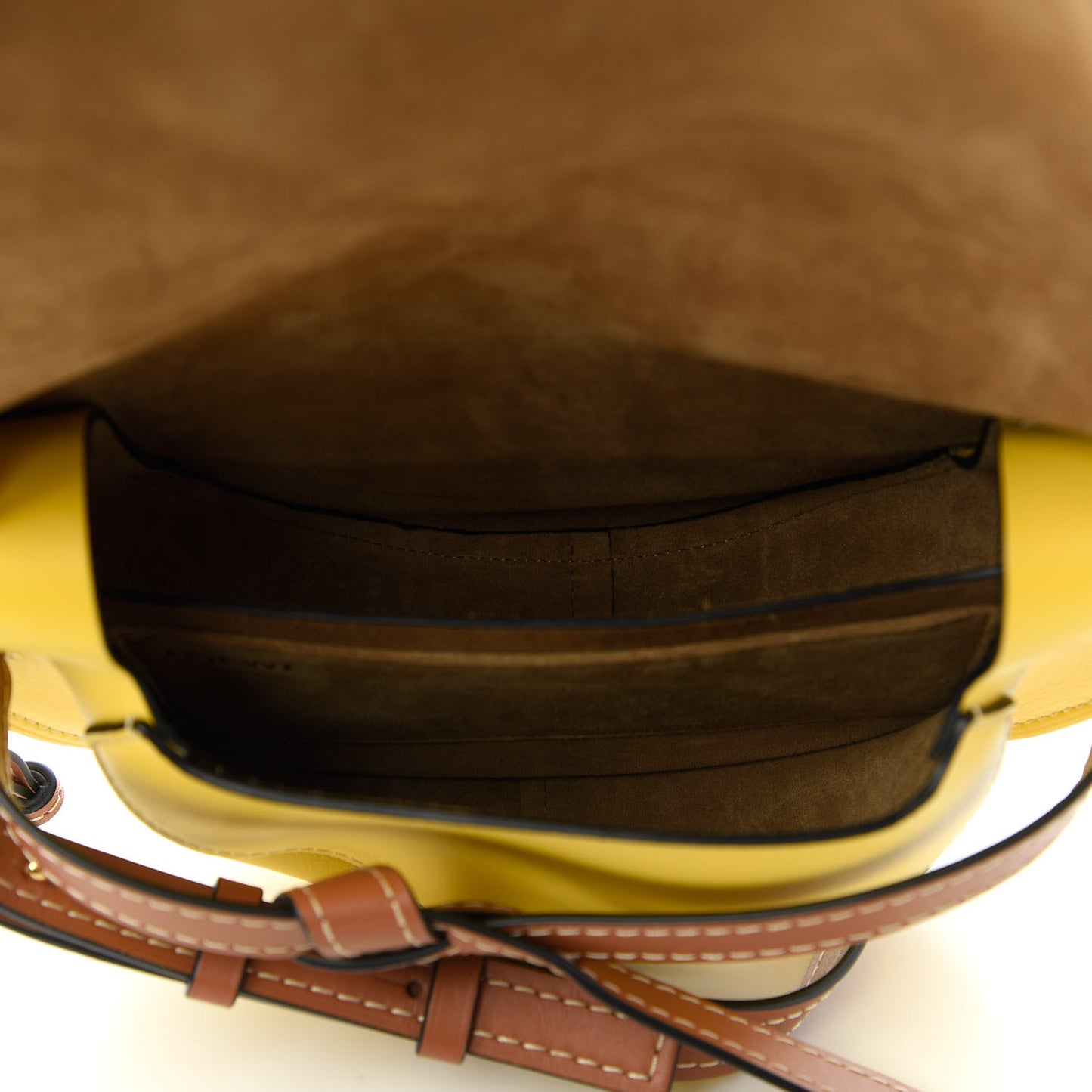 Calfskin Small Gate Crossbody Bag Mocca Yellow Pecan