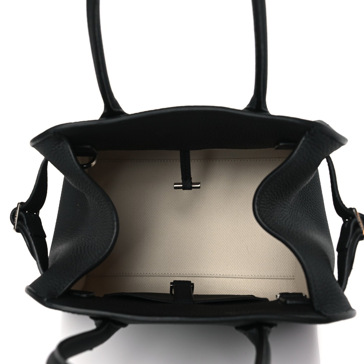 Grained Calfskin Soft Margaux 10 Bag Black