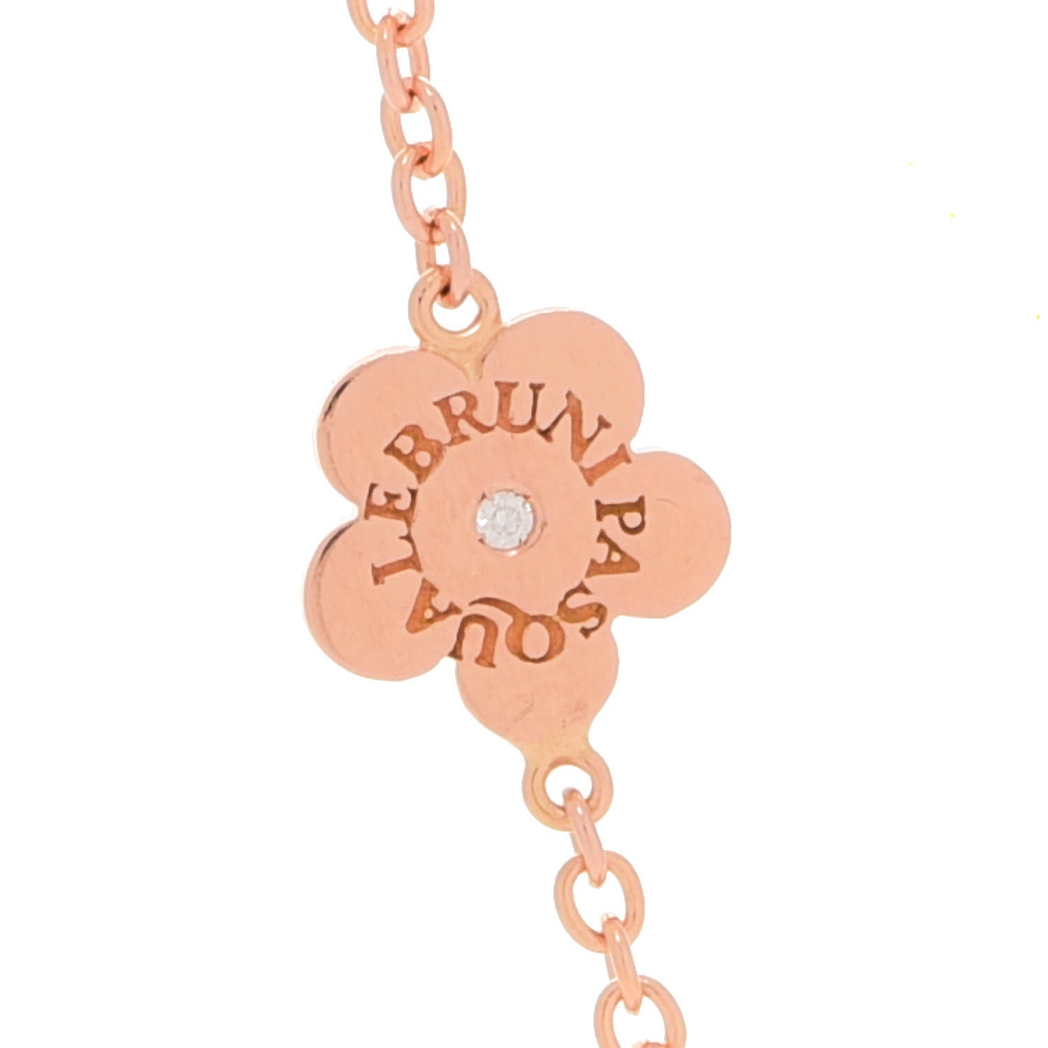 Pasquale Bruni 18K Rose Gold Milky Quartz Carnelian Diamond Bon Ton Sautoir Necklace 4 of 7