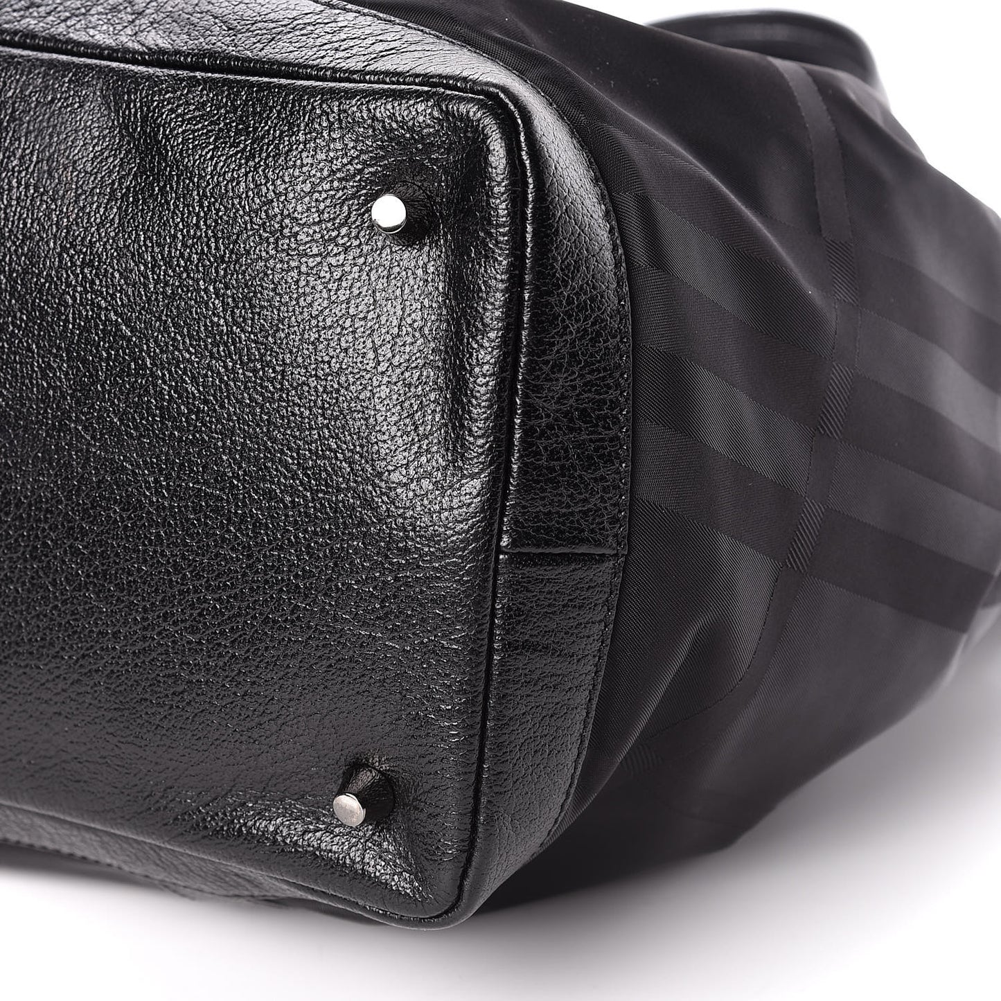Nylon Tonal Check Diaper Bag Black
