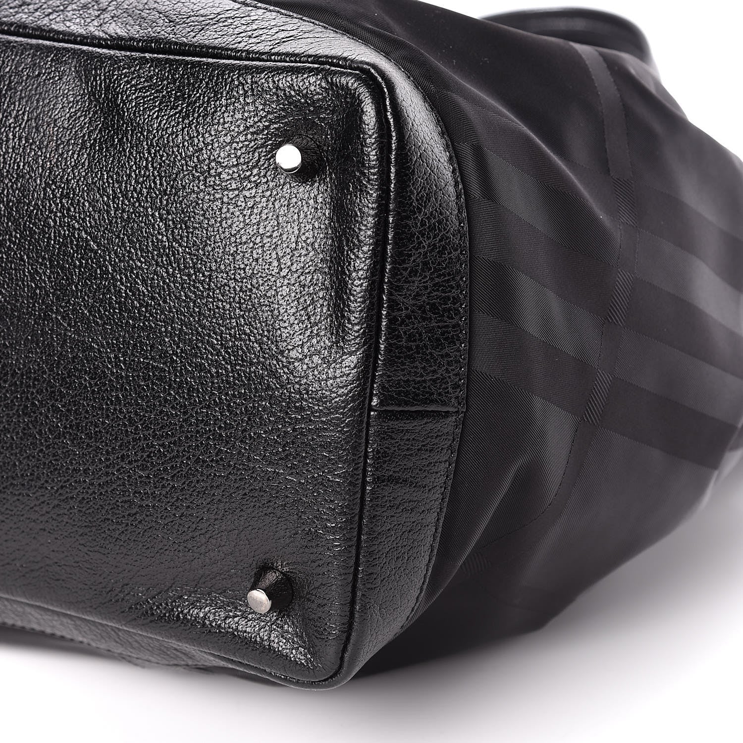 Burberry Nylon Tonal Check Diaper Bag Black 10 of 10