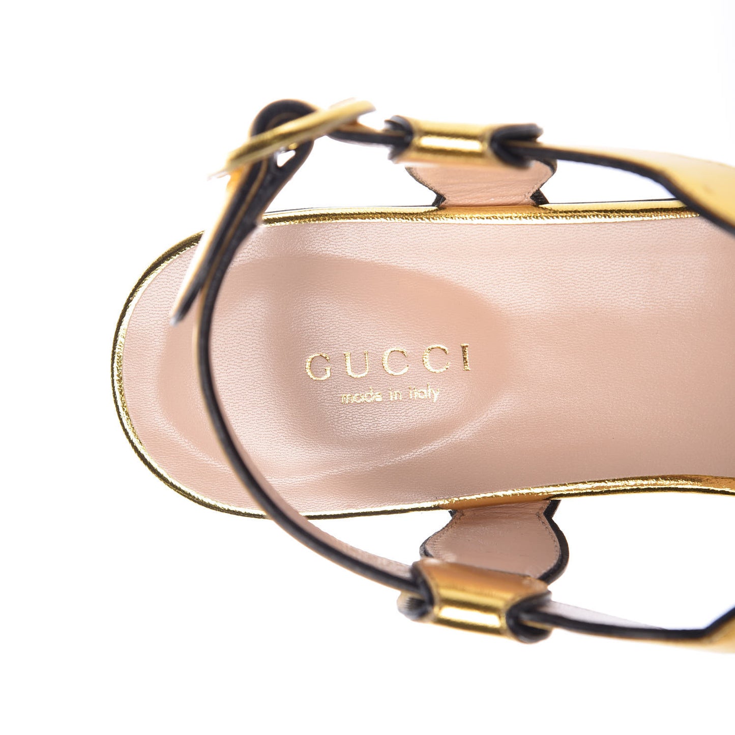 Metallic Nappa Willow Pearl Thong Sandals 39.5 Gold