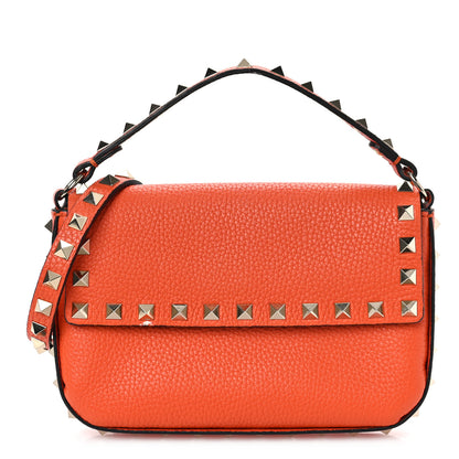 Valentino Garavani Grainy Calfskin Rockstud Crossbody Pouch Orange 1 of 11