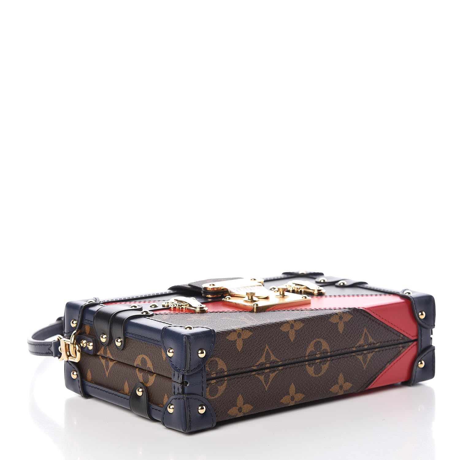 Louis Vuitton Monogram Malletage Print Petite Malle Marine Rouge 4 of 9