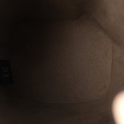 Fendi Canvas Vitello King FF Embroidered Mini Mon Tresor Bucket Bag Matcha Milk Dove 5 of 10