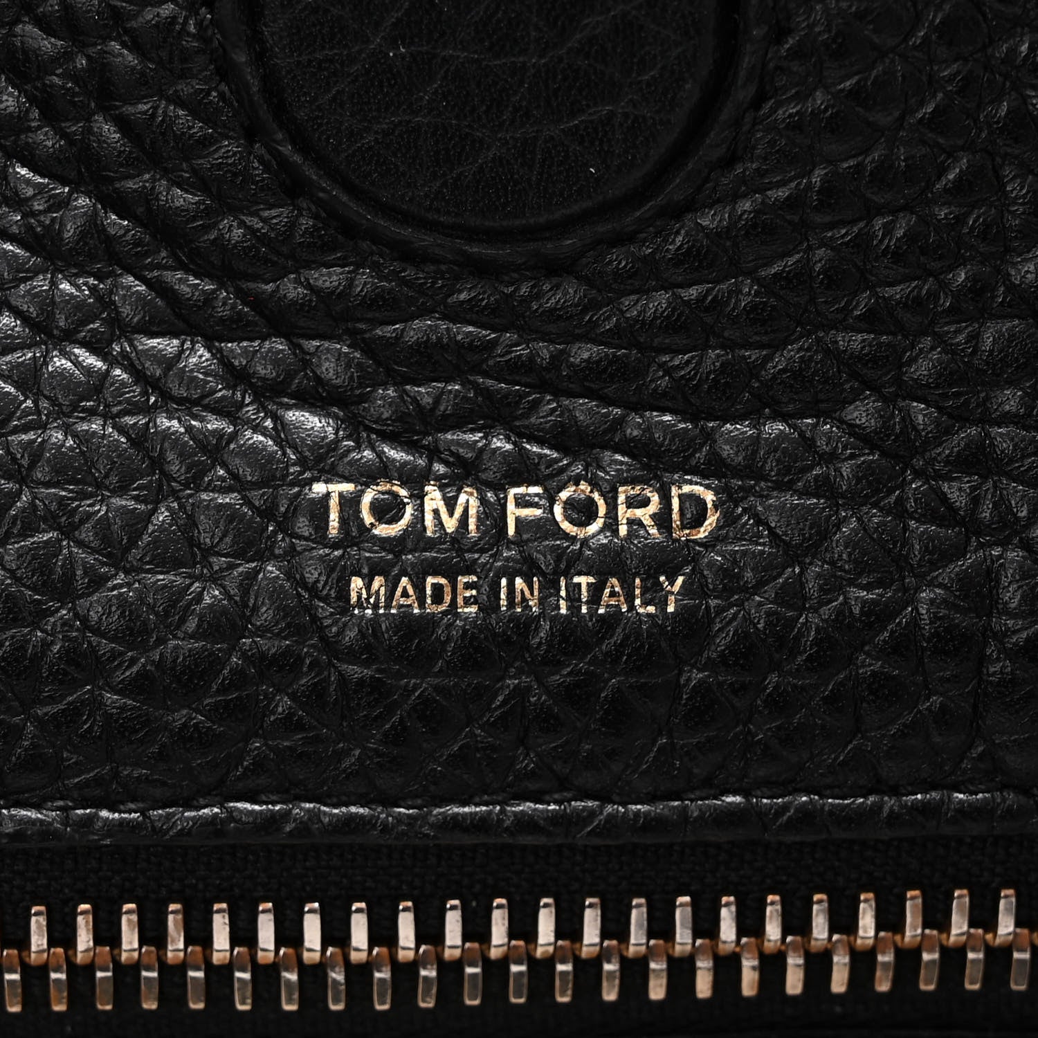 Tom Ford Pebbled Calfskin Large Alix Padlock Zip Hobo Bag Black 7 of 15